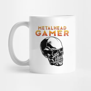 Metalhead Gamer Full Skull Orange Mug